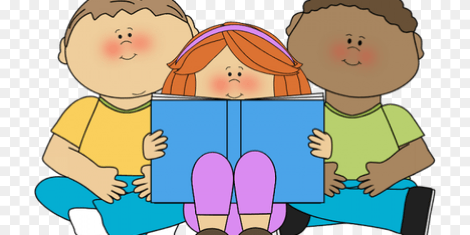 Children Reading And Writing Clip Art Clip Art, Person, Baby, Book, Publication Free Png