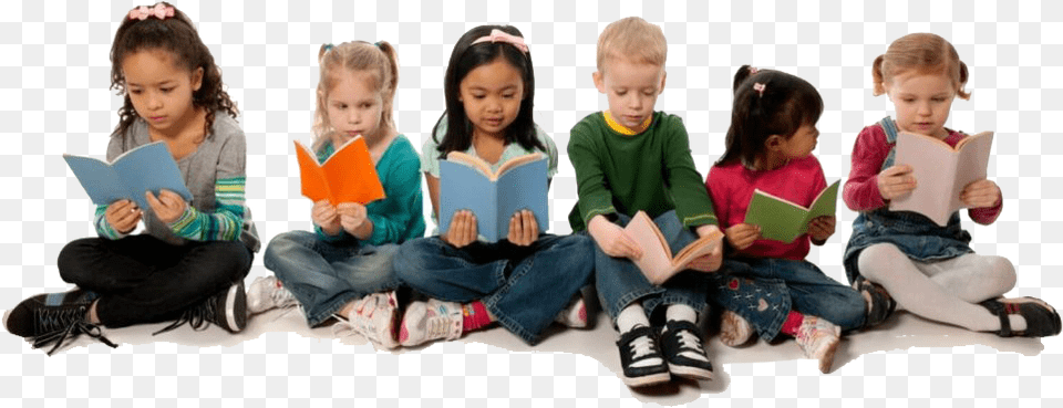 Children Reading Books Together Child Aphasia, Person, Female, Girl, Boy Free Transparent Png