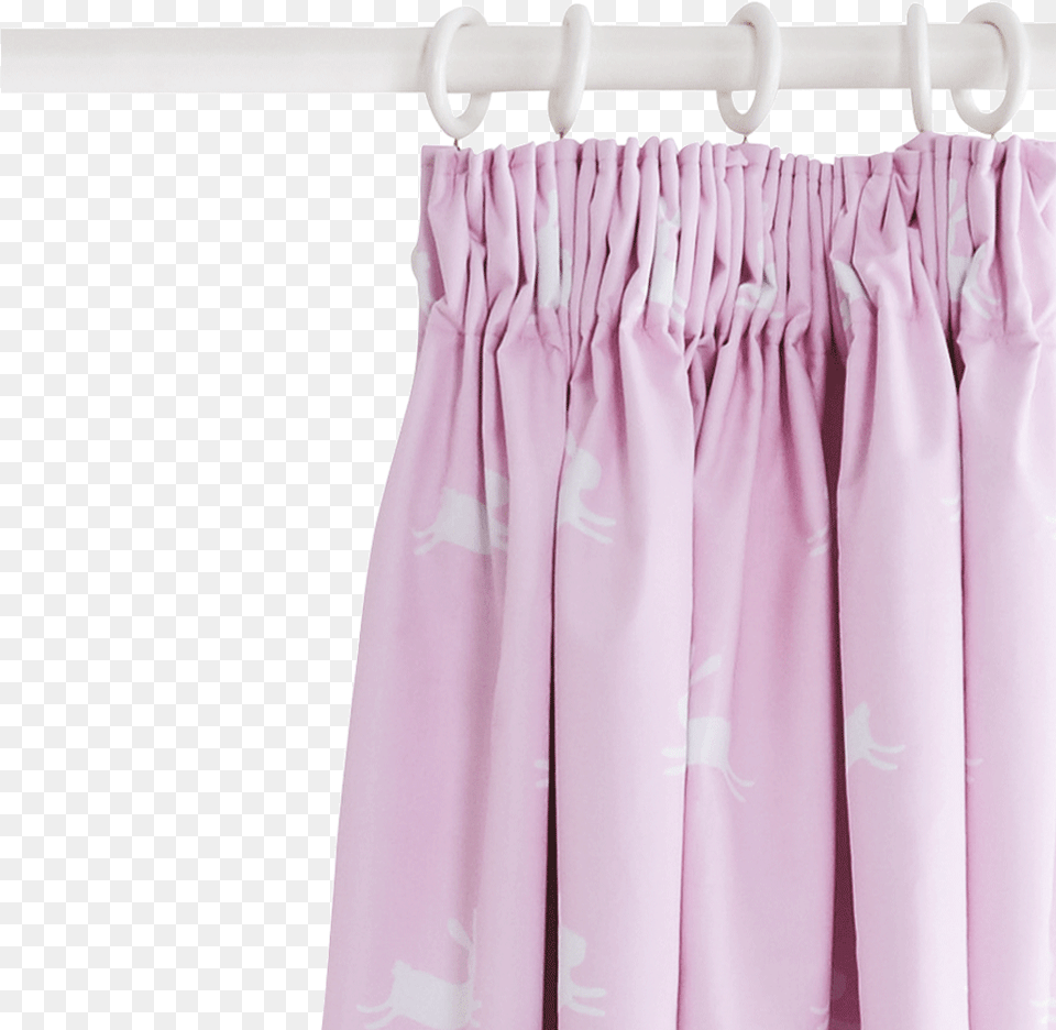 Children S Blackout Curtains Bunny Hop Hd White Pink Window Cloth, Curtain, Clothing, Skirt Free Png Download