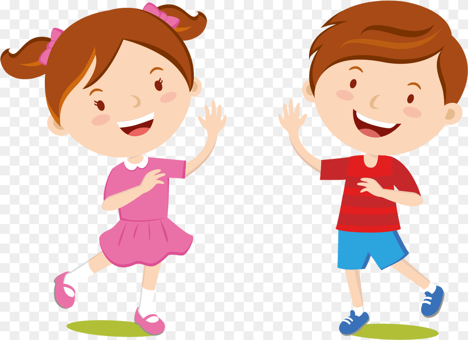 Children S Clothing Dress Cartoon Kids Welcome Kids Boy And Girl Cartoon, Baby, Person, Face, Head Free Png