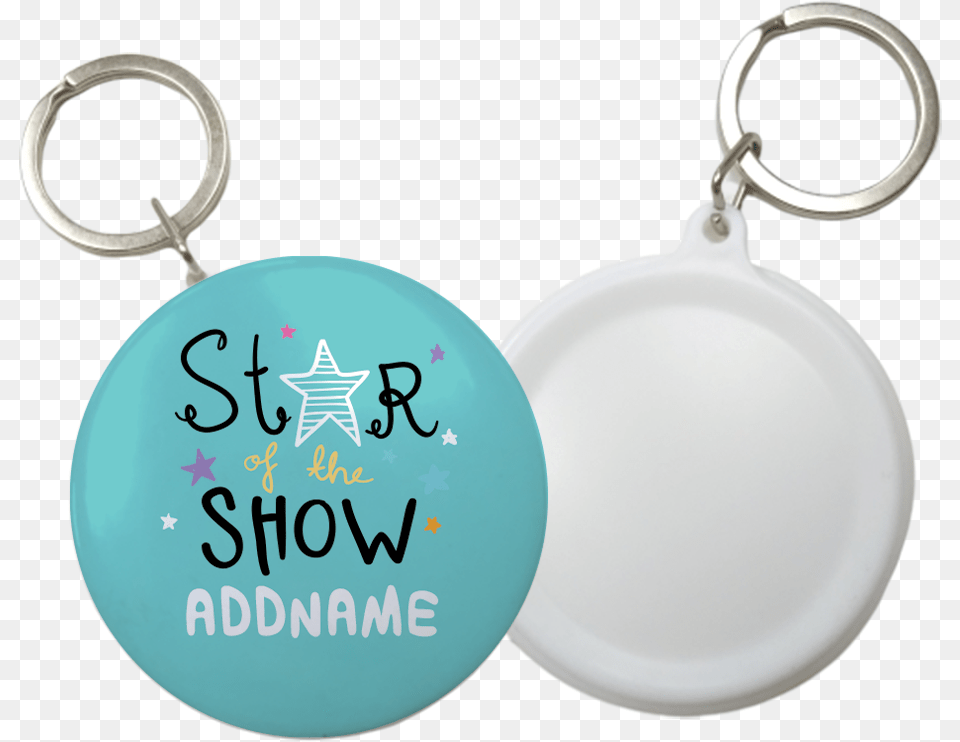 Children S Day Gift Series Star Of The Show Blue Addname Keychain Button Badge, Accessories, Earring, Jewelry, Art Free Transparent Png