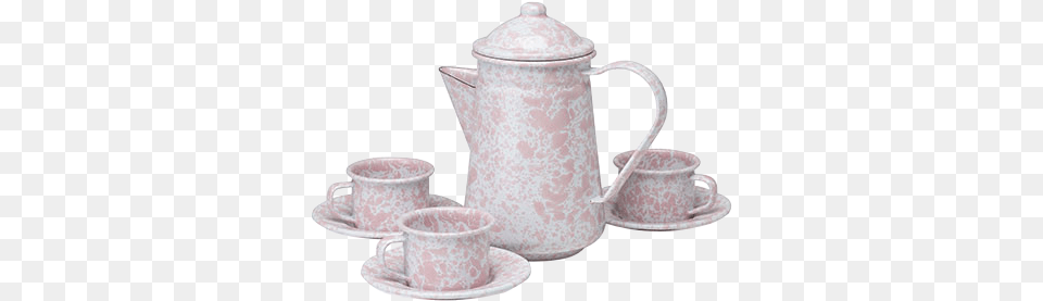 Children S Enamelware Tea Set Splatterware Collection Enamel Children39s Tea Sets, Art, Pottery, Porcelain, Cup Free Transparent Png