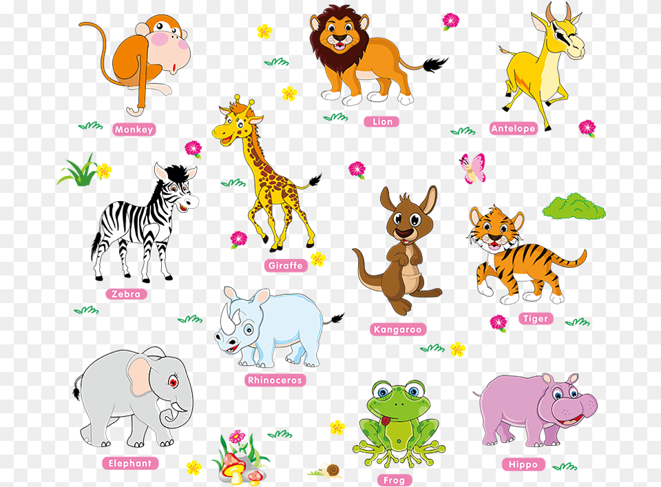 Children S Wall Stickers Early Education Infant Stickers Wall Decal, Animal, Antelope, Mammal, Wildlife Png Image