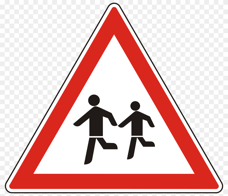 Children Sign In Hungary Clipart, Symbol, Road Sign, Person, Head Free Png Download