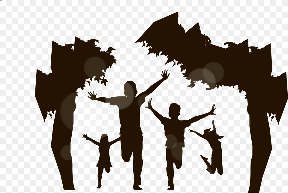 Children Silhouette Figures Children39s Silhouette, Person, People, Adult, Man Free Png Download