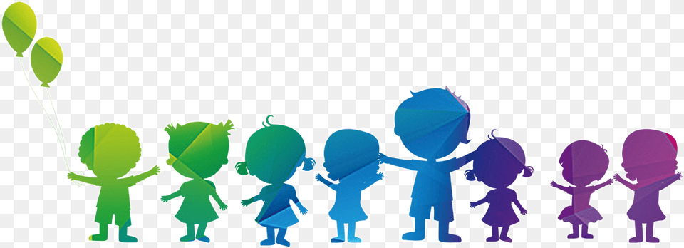 Children Silhouettes Holding Hands Children Holding Hands, Baby, Person, Art Free Png Download