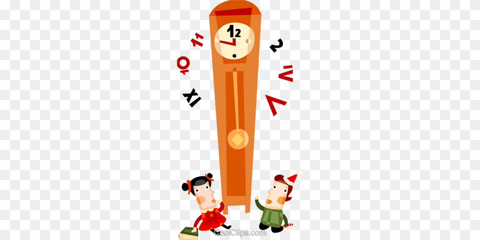 Children Sitting Around A Grandfather Royalty Vector Clip Art, Architecture, Building, Clock Tower, Tower Png Image