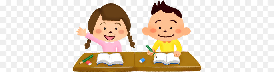 Children Studying, Person, Reading, Baby, Face Free Png Download