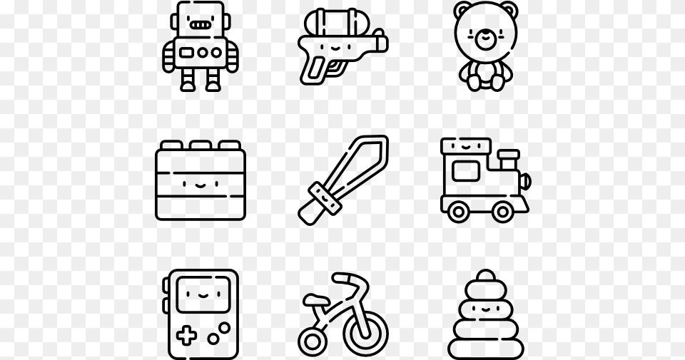 Children Toys Free Work Icons, Gray Png Image