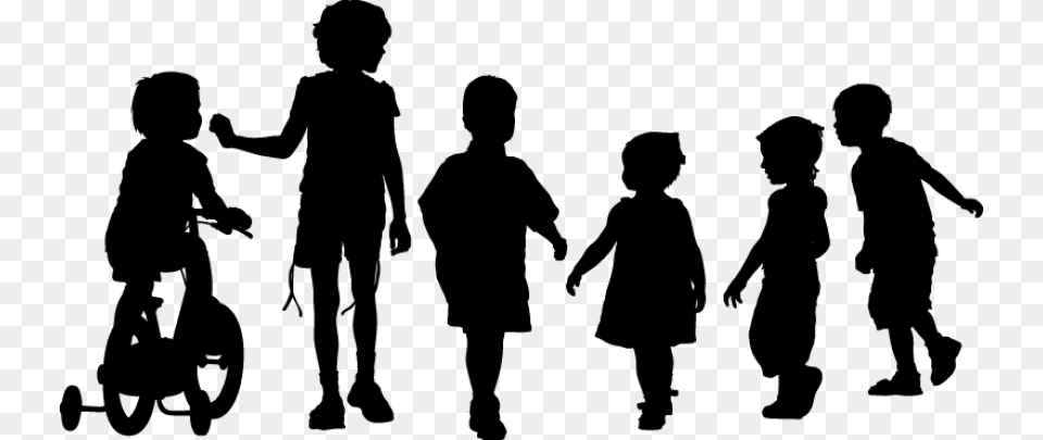 Children Walking Images Background Kids Silhouette, Gray Free Transparent Png