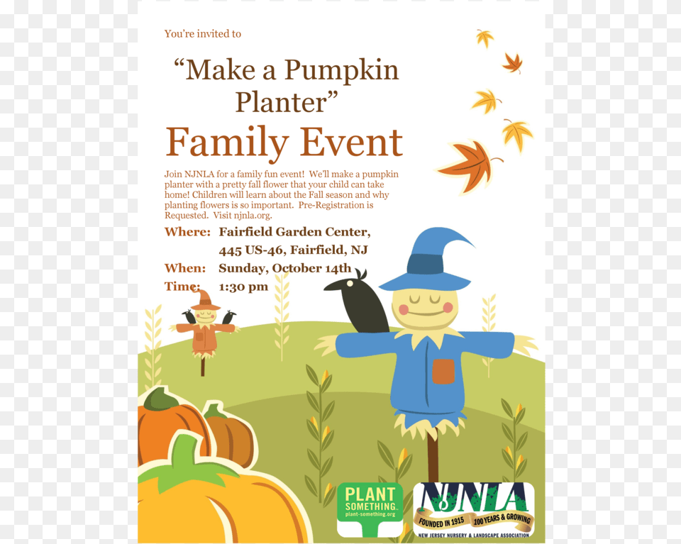 Children Will Learn About The Fall Season And Why Planting Halloween Party For Charity, Advertisement, Poster, Baby, Person Png Image