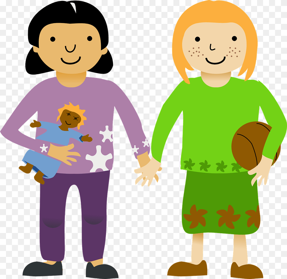 Childrengirlstogetherstandingholding Hands, Sleeve, Long Sleeve, Clothing, Person Png