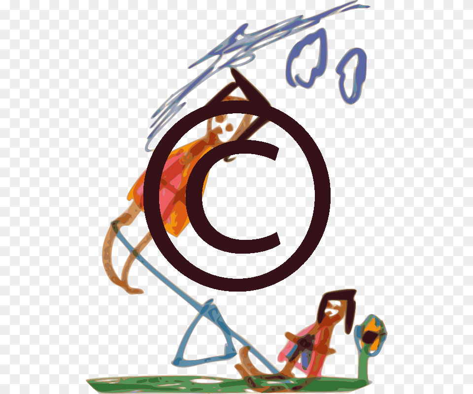 Childs Drawing Of See Saw Tigerstock, Person, Bow, Weapon, Face Free Png
