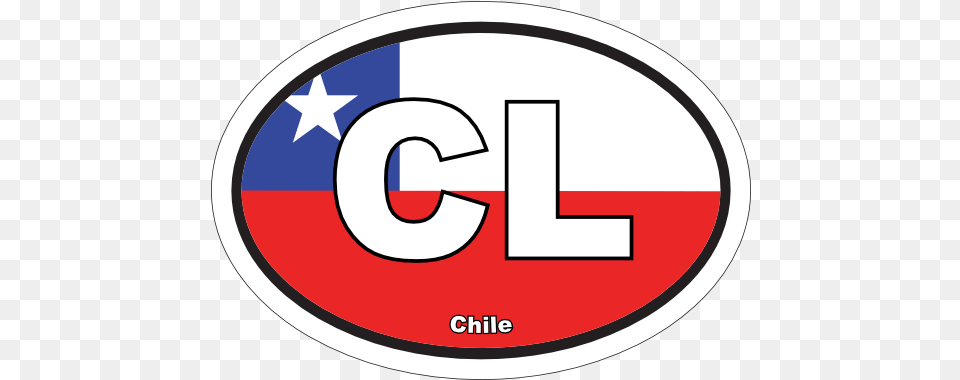 Chile Cl Flag Oval Magnet Vertical, Number, Symbol, Text, Disk Free Transparent Png
