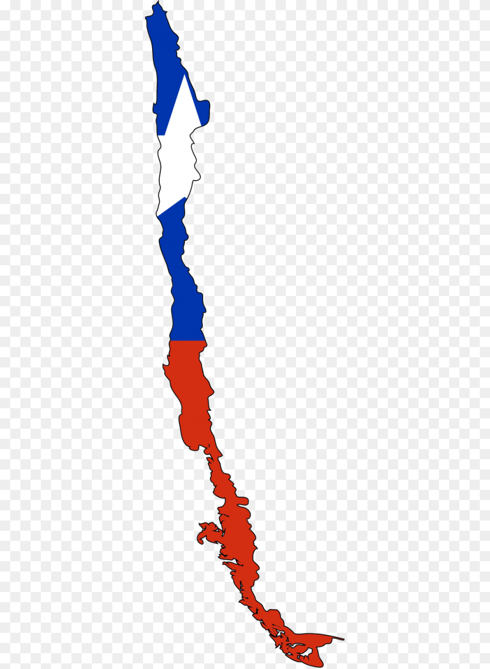Chile Flag Clipart Hd Chile Map, Water, Sea, Outdoors, Nature Png Image