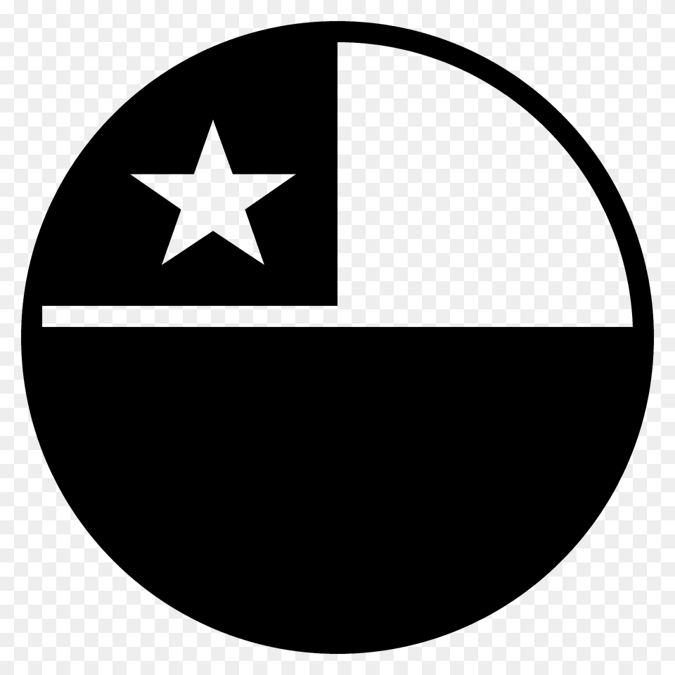 Chile Flag Emoji Clipart, Star Symbol, Symbol, Disk Free Transparent Png