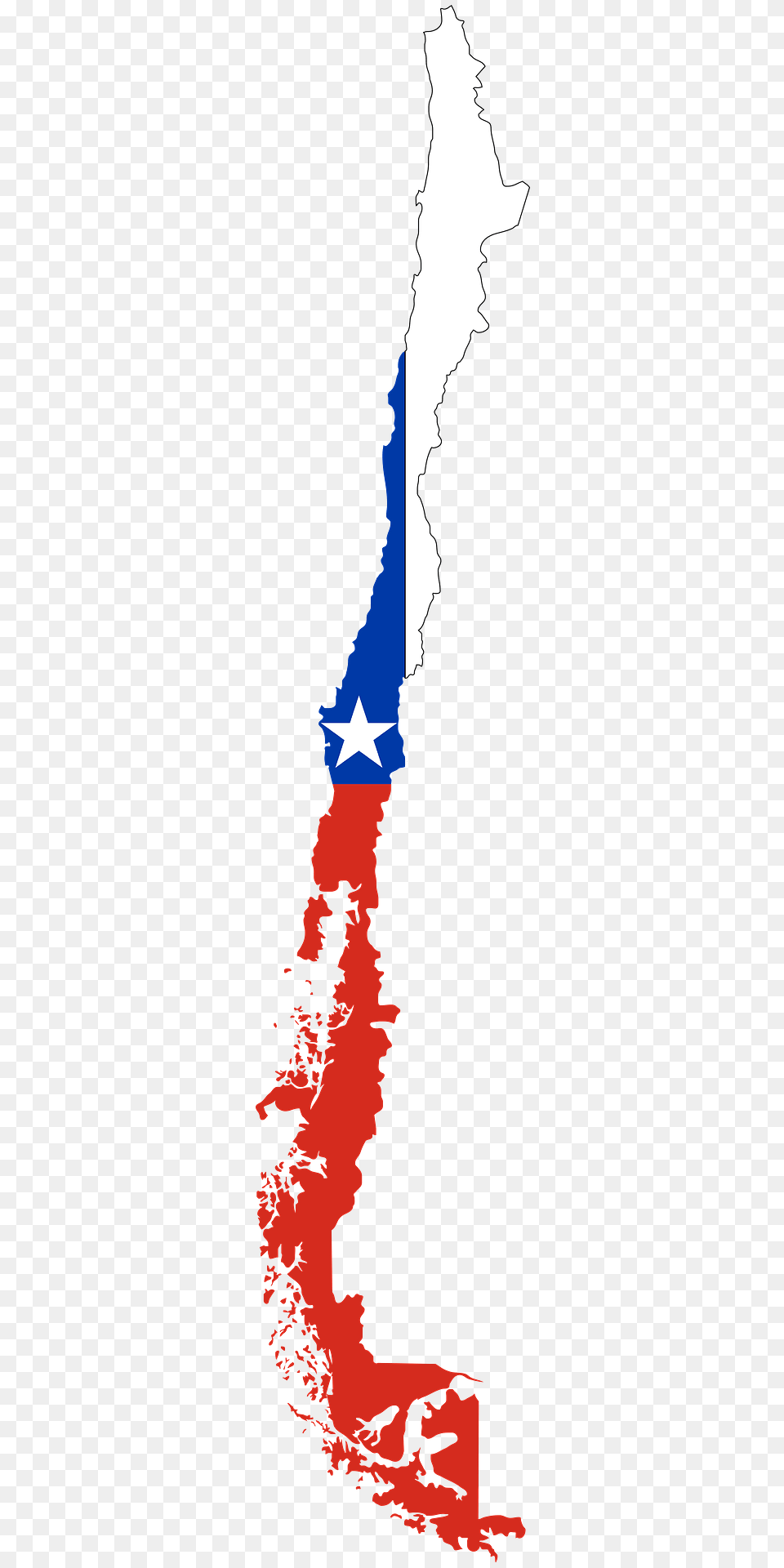 Chile Flag Map Clipart, Water, Sea, Outdoors, Nature Free Png Download