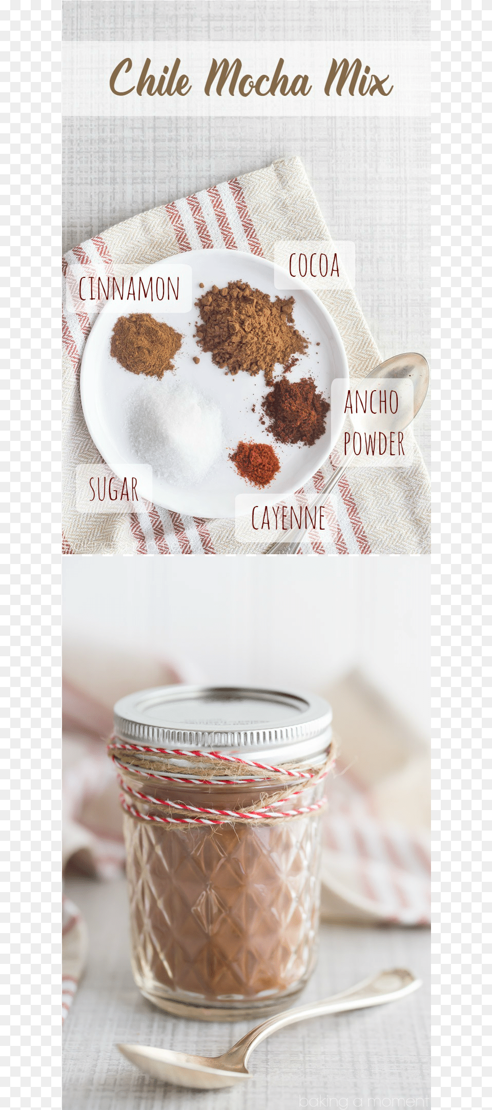 Chile Mocha Mix Just Add It To Your Regular Coffee Starbucks Spicy Powder, Cutlery, Spoon, Jar, Plate Free Png Download