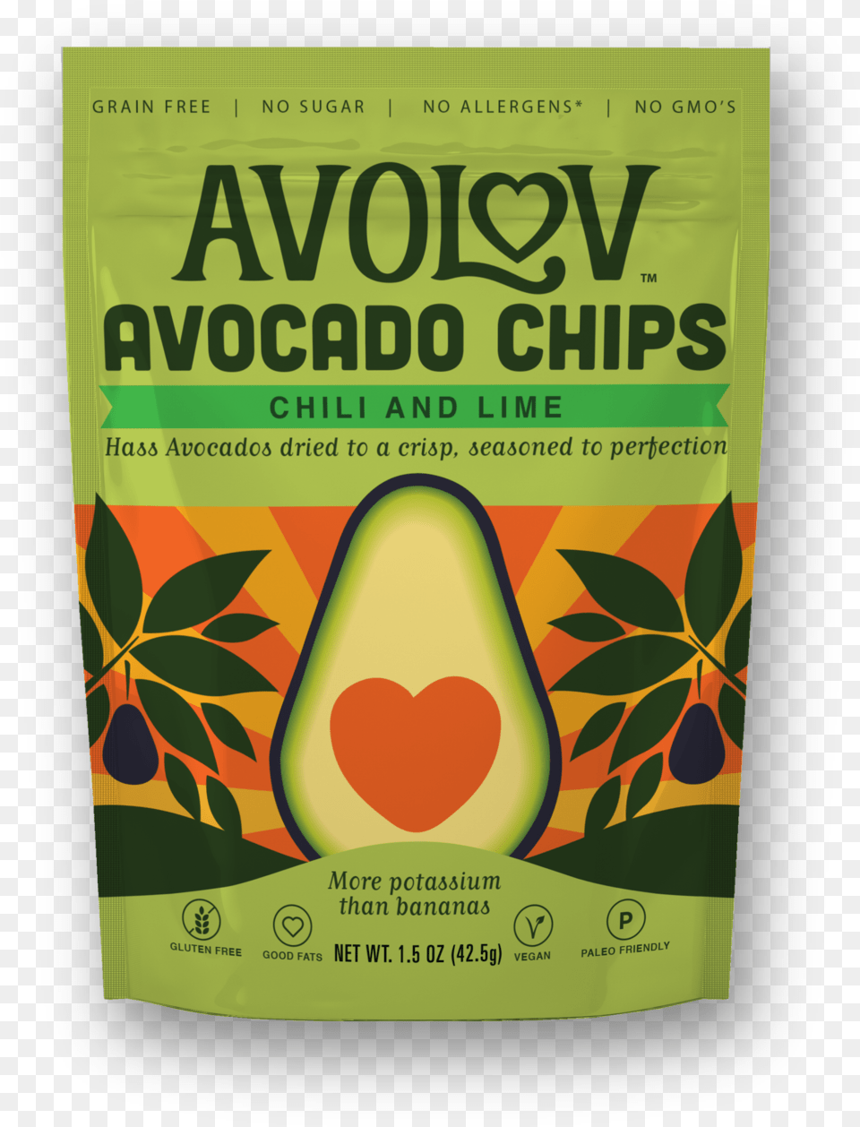 Chili And Lime Avocado Chips Avolov, Food, Fruit, Plant, Produce Free Transparent Png
