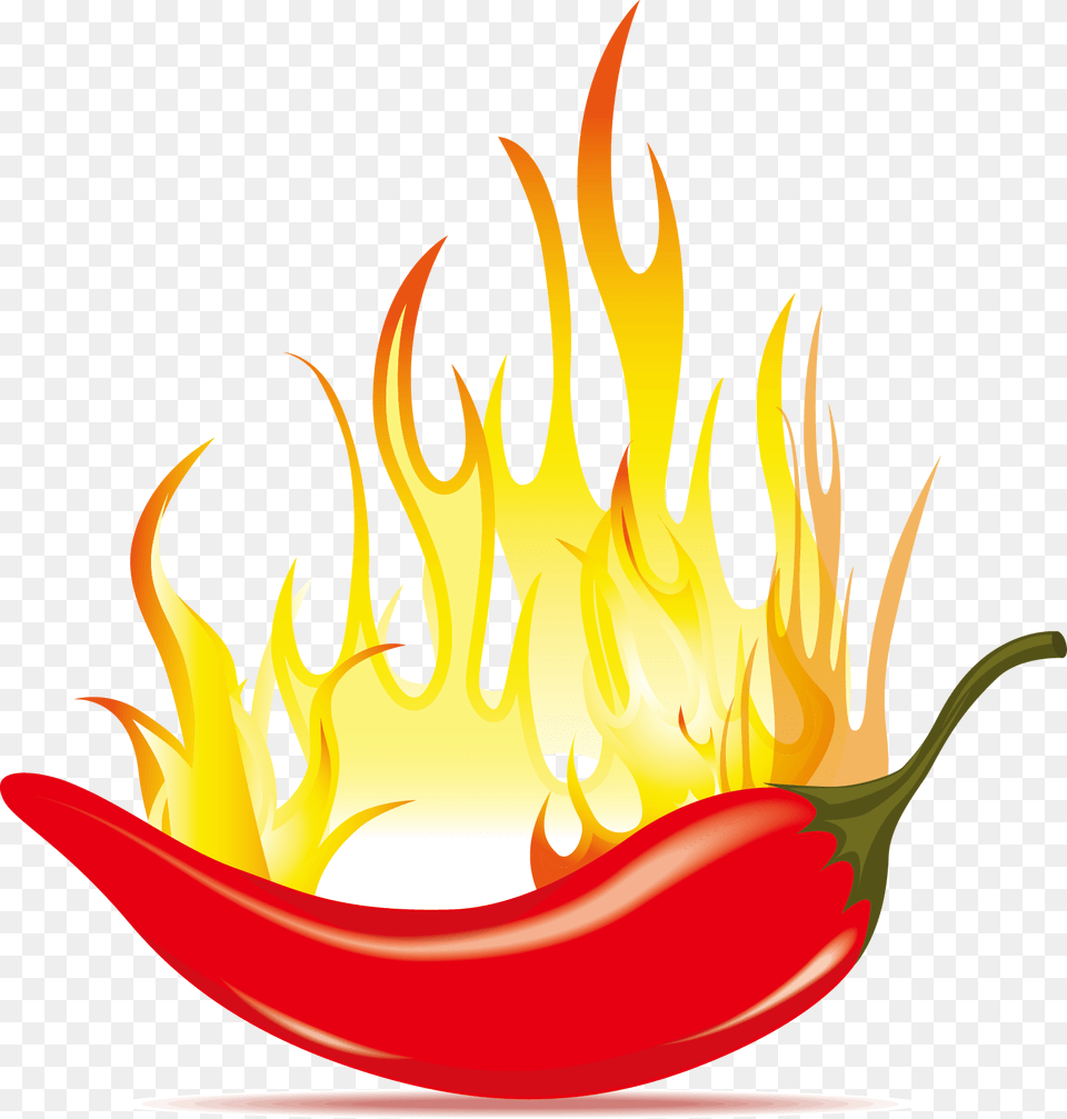 Chili Con Carne Chili Pepper Clip Art Hot Chili Vector, Fire, Flame Free Png Download
