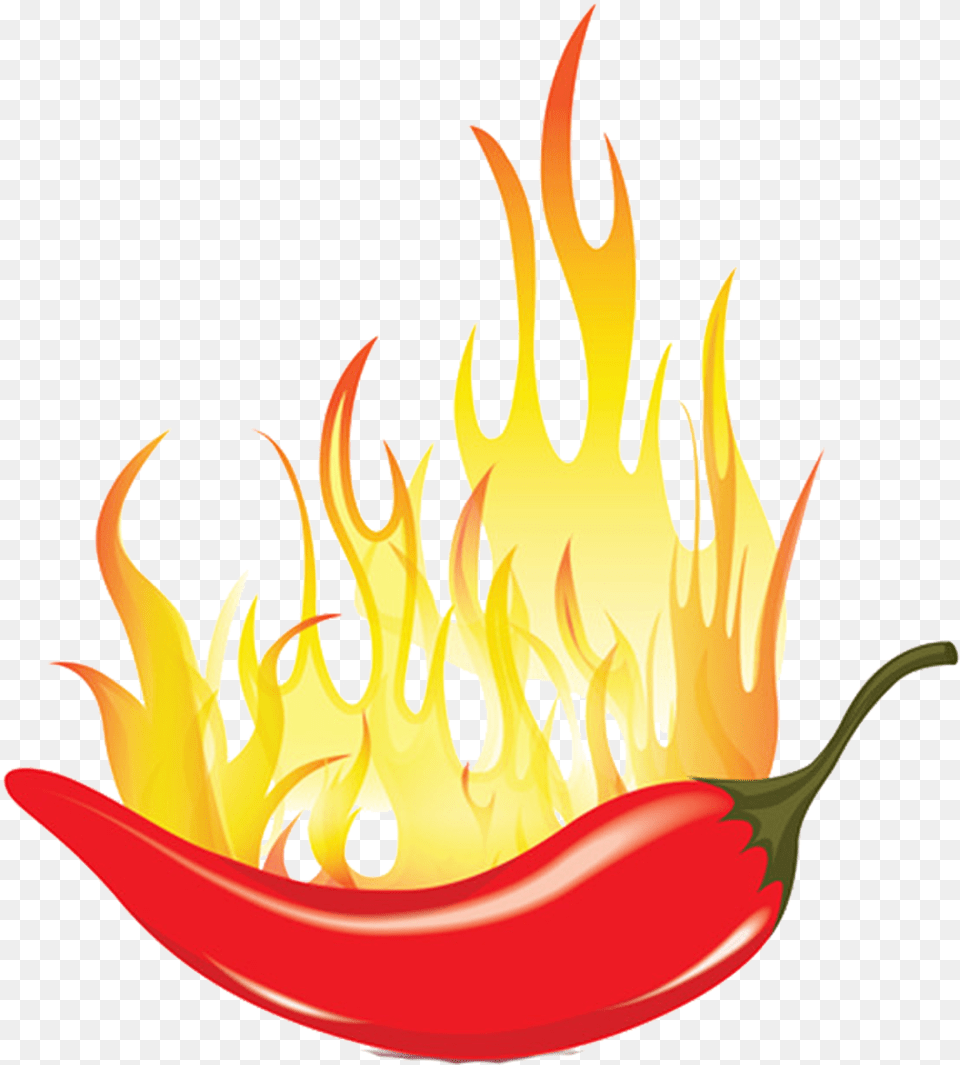 Chili Mexican Cuisine Capsicum Spice Fire Transprent Chili Red Chili With Fire, Flame Free Transparent Png