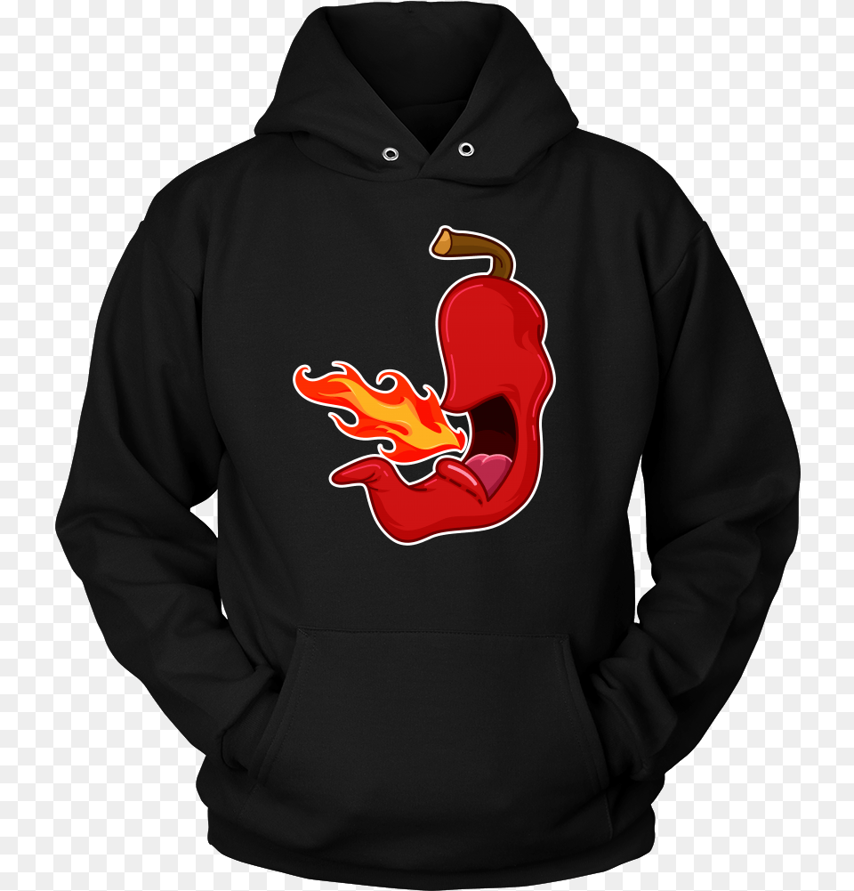 Chili Pepper Breathing Fire Funny Hot Food Sauce Hoodie Juice Wrld Hoodie, Clothing, Knitwear, Sweater, Sweatshirt Png