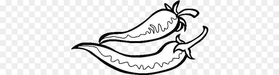 Chili Pepper Coloring, Stencil, Animal, Fish, Sea Life Free Transparent Png