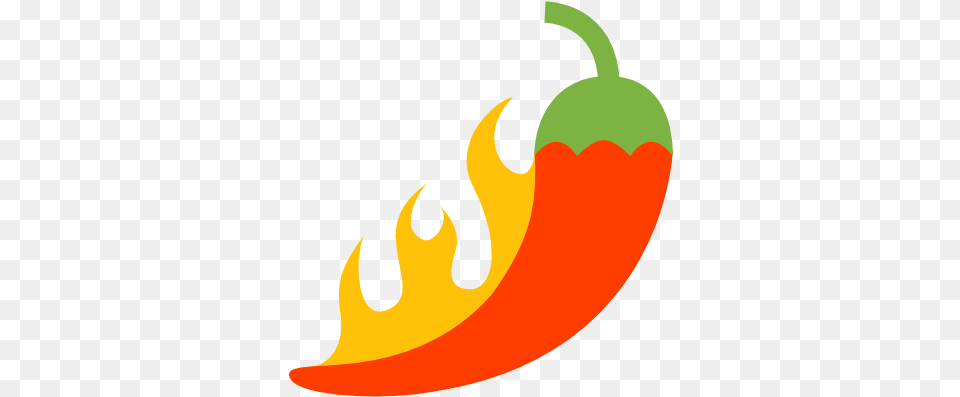 Chili Pepper Food Icon Of 100 Pepper On Fire, Produce, Plant, Vegetable, Bell Pepper Free Png Download