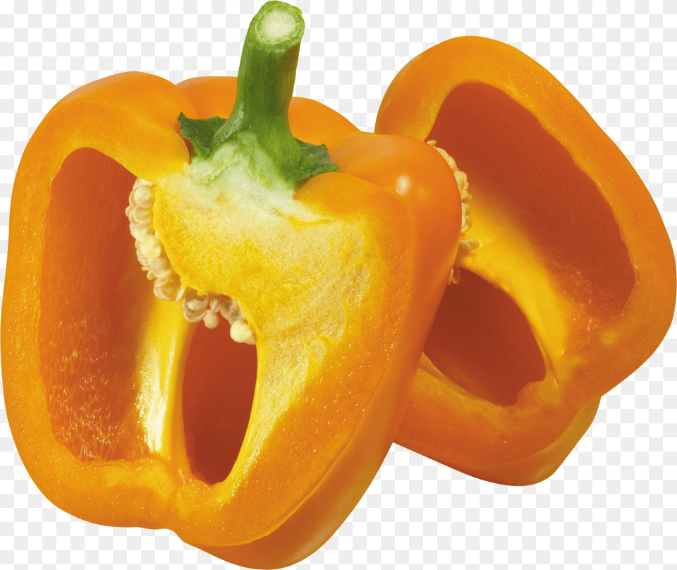 Chili Pepper Orange Peppers Transparent Background, Bell Pepper, Food, Plant, Produce Free Png