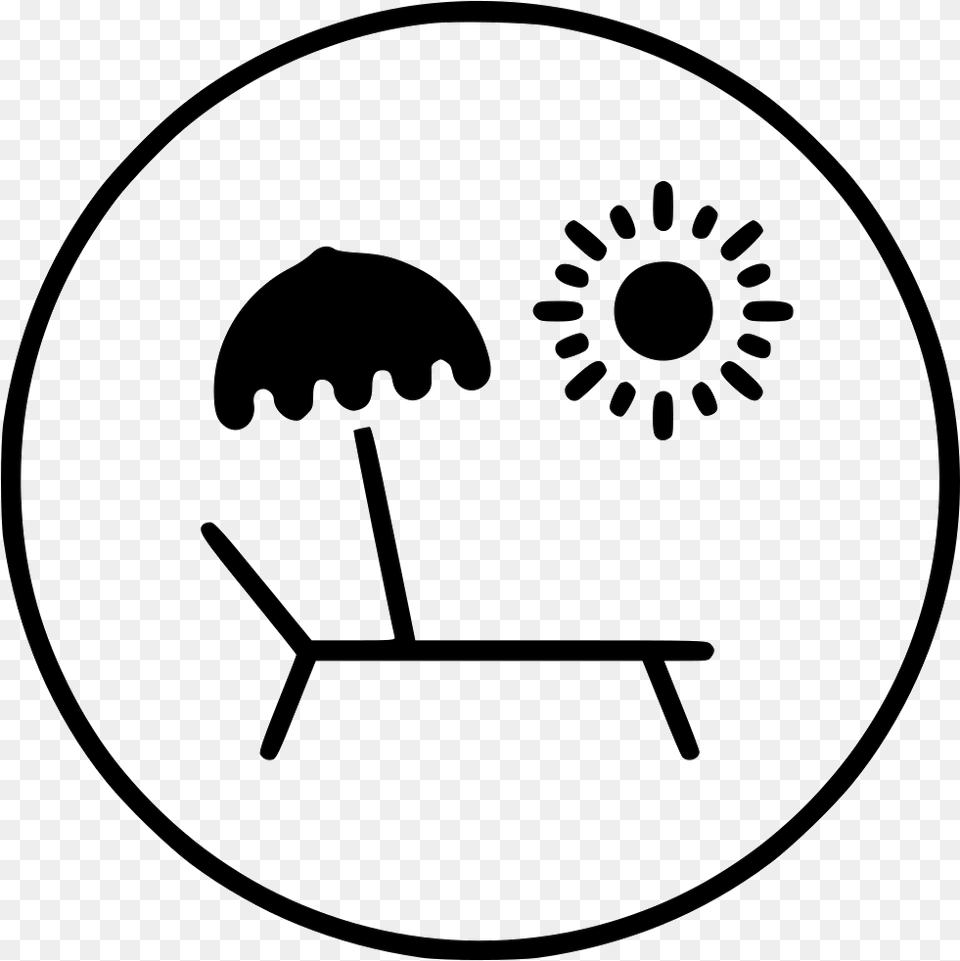 Chilling Chill Pool Side Swimming Umbrella Summer Chill Icon, Stencil, Ammunition, Grenade, Weapon Free Png Download