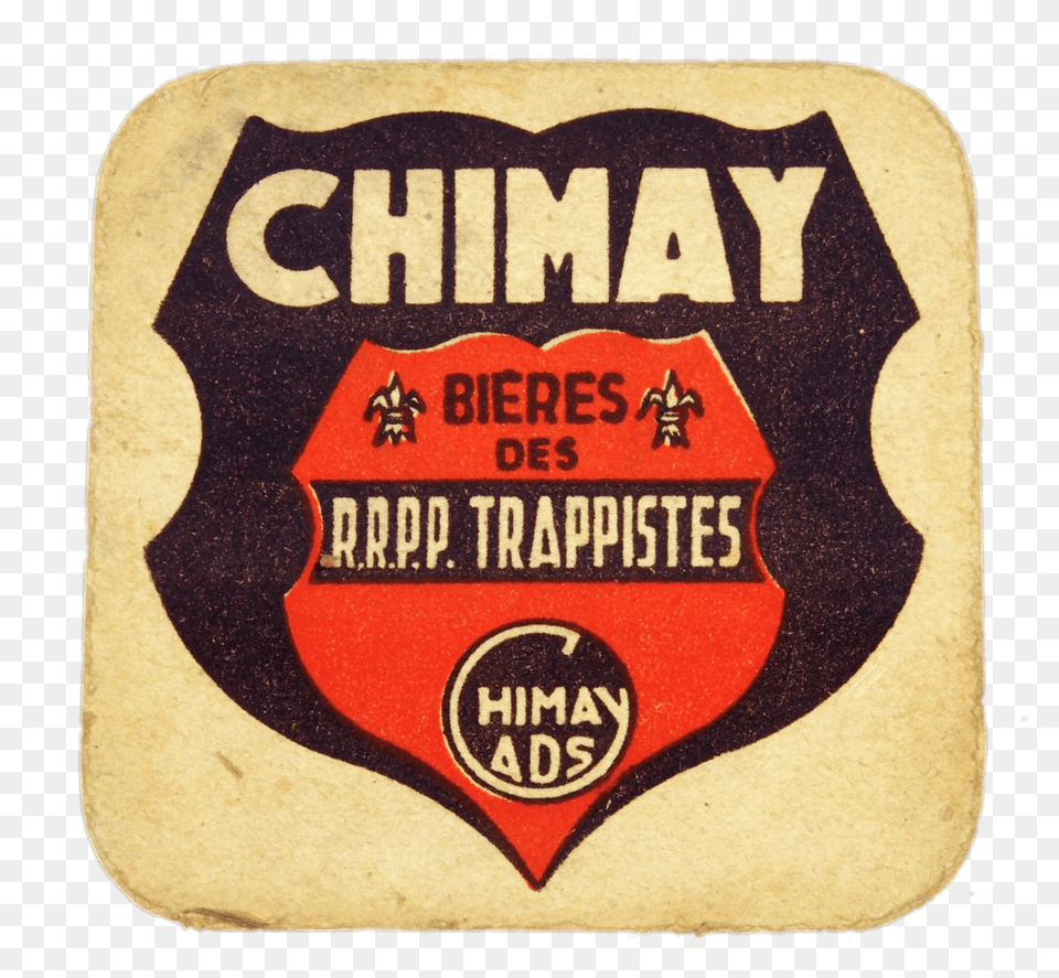 Chimay Beer Coaster, Logo, Badge, Symbol, Person Free Png Download