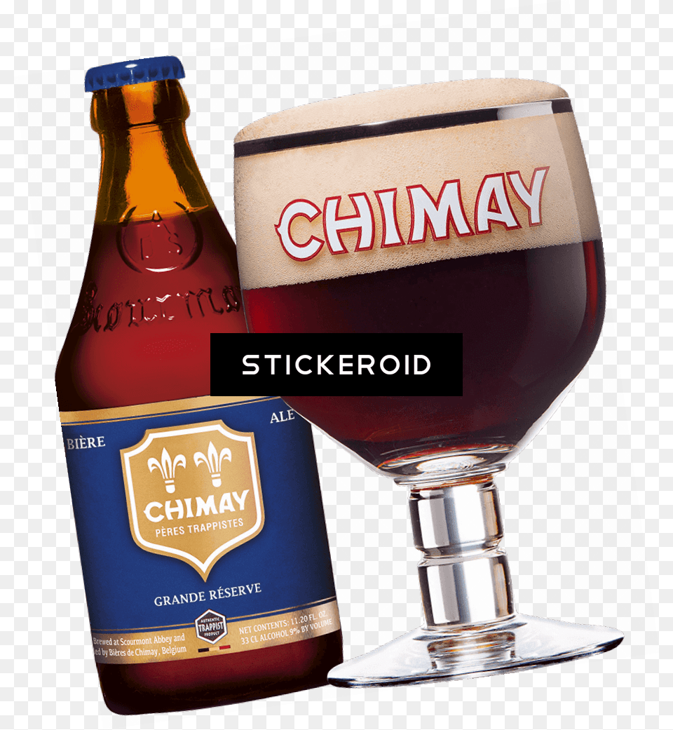 Chimay Grande Remserve With Glass Chimay Rouge Dubbel Beer, Alcohol, Beverage, Bottle, Lager Png Image