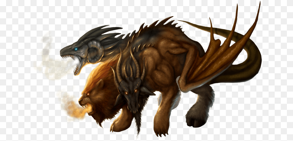 Chimera Dungeons And Dragons Image Chimera Background, Dragon, Animal, Dinosaur, Reptile Free Png Download