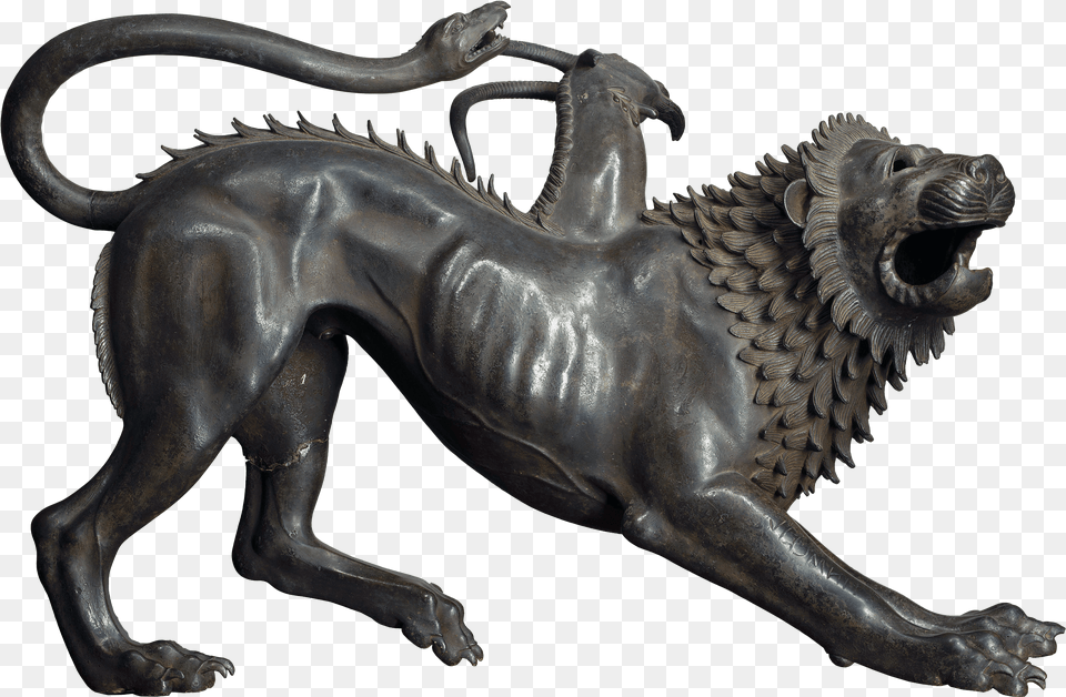 Chimera Of Arezzo 400 Bce The Etruscans Chimera Of Arezzo, Animal, Dinosaur, Reptile, Art Png