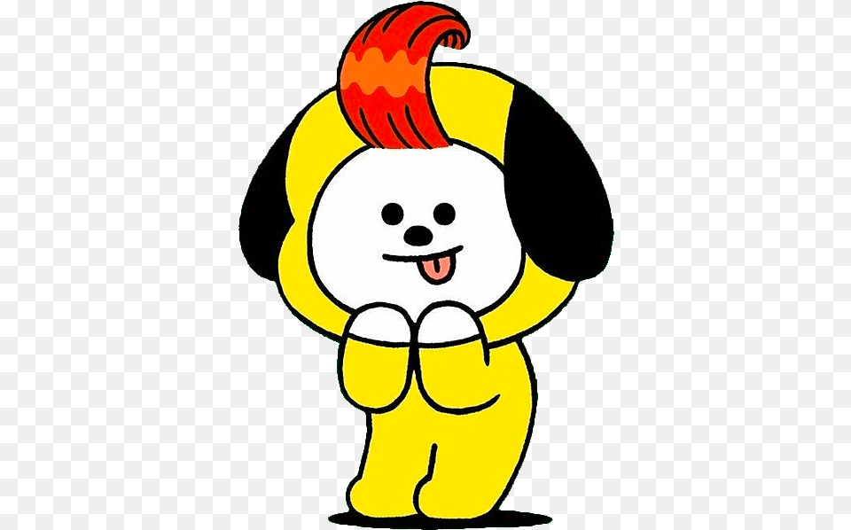 Chimmy Bt21 Hair Styles, Cartoon, Baby, Person Free Png