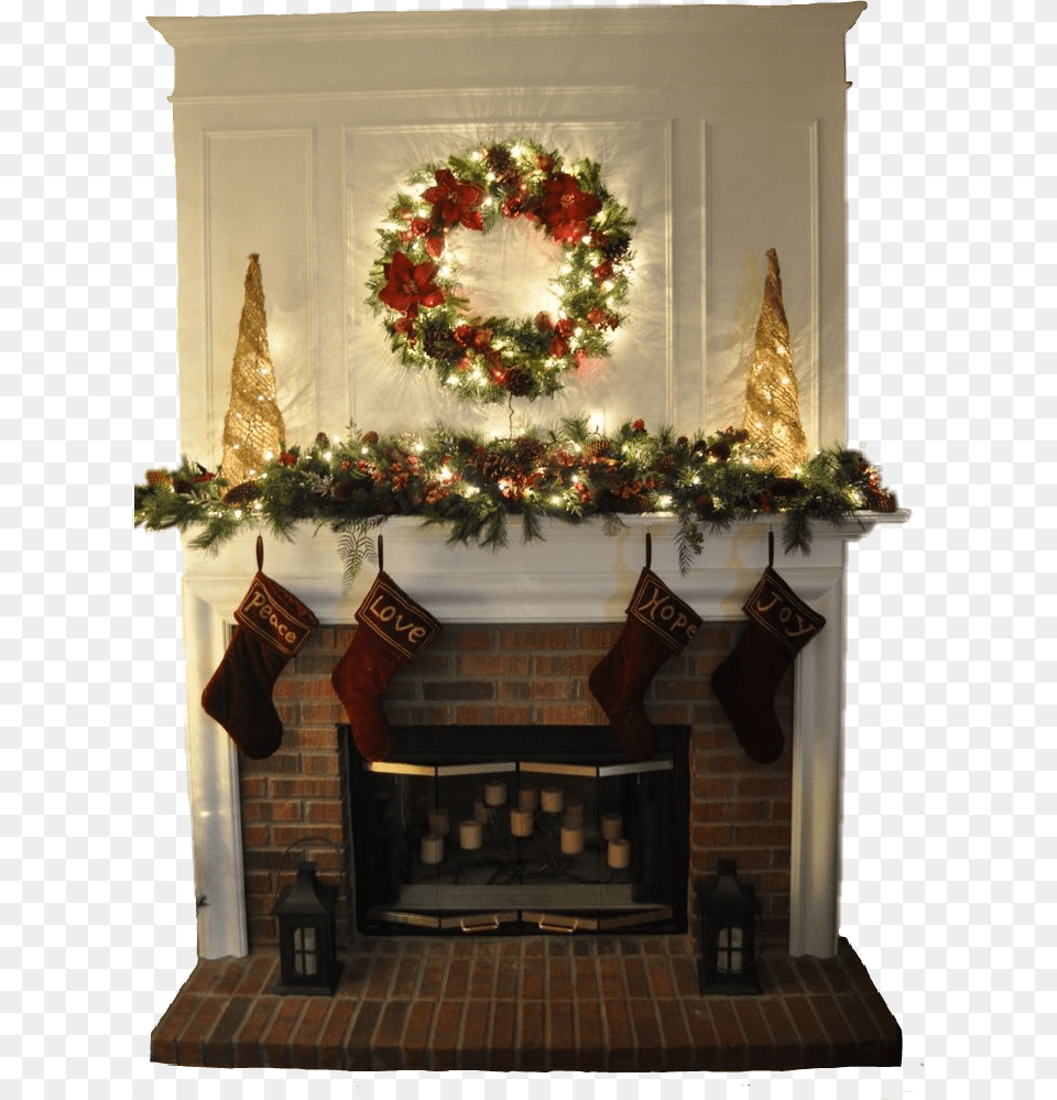 Chimney Christmas Fireplace Newyear Aesthetic Christmas Fireplace Garland Ideas, Indoors, Clothing, Hosiery, Sock Png