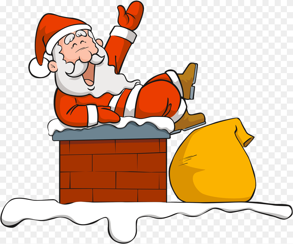 Chimney Clipart With Santa Face Chimneies Cartoon, Baby, Person, Head Free Png Download