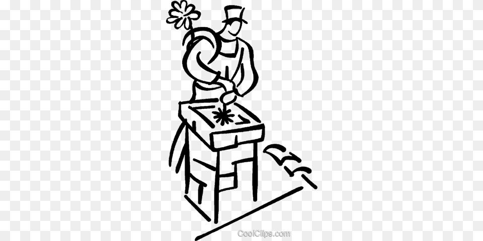 Chimney Sweep Royalty Vector Clip Art Illustration, Stencil, Ammunition, Grenade, Weapon Png