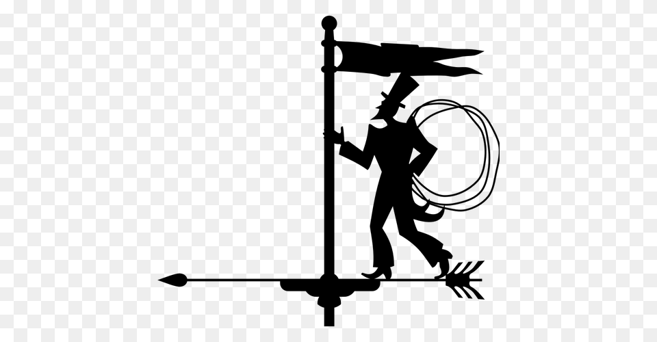 Chimney Wind Vane Silhouette Vector Image, Gray Free Transparent Png