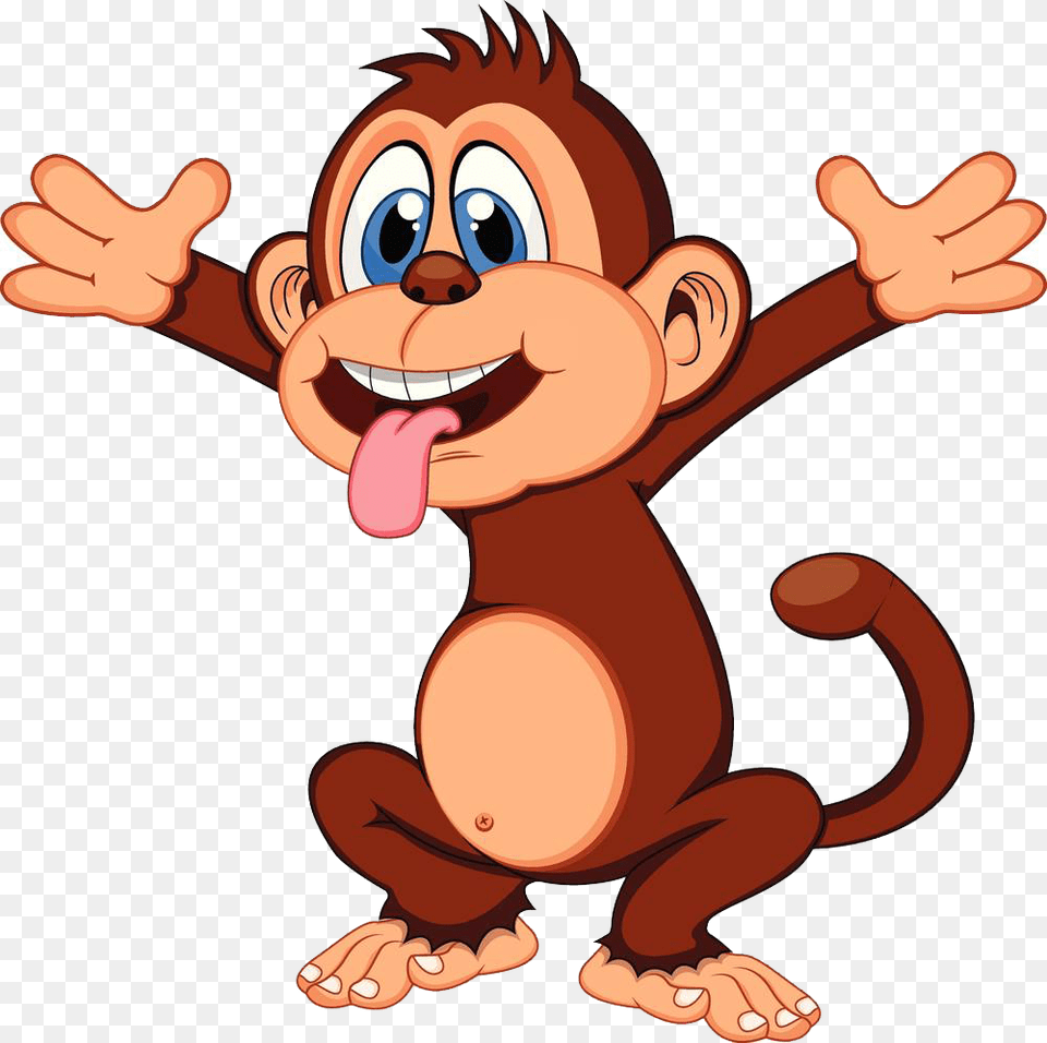 Chimp Drawing Cartoon Cartoon Monkey Eating A Banana, Baby, Person, Animal, Wildlife Free Transparent Png