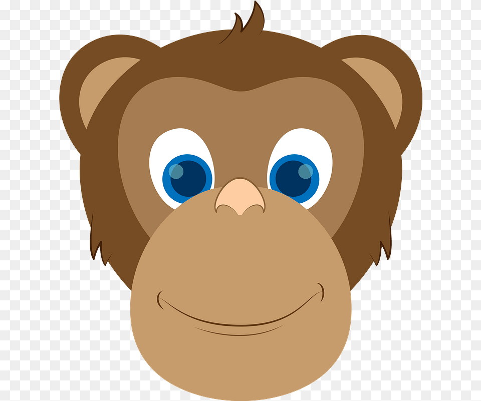 Chimpanzee Face Clipart Transparent Happy, Animal, Mammal, Wildlife, Ape Free Png