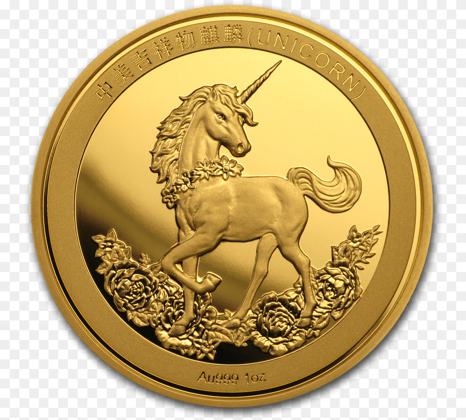 China 1 Oz Silver Unicorn, Gold, Animal, Horse, Mammal Png Image