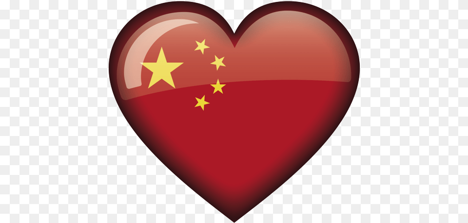 China Flag, Heart, Disk, Symbol Png Image