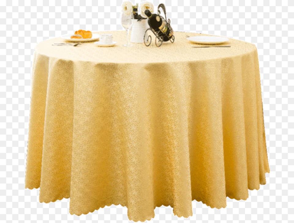 China Jacquard Tablecloth Fabric China Jacquard Tablecloth Gold Table Cover, Furniture, Bread, Food, Invertebrate Png