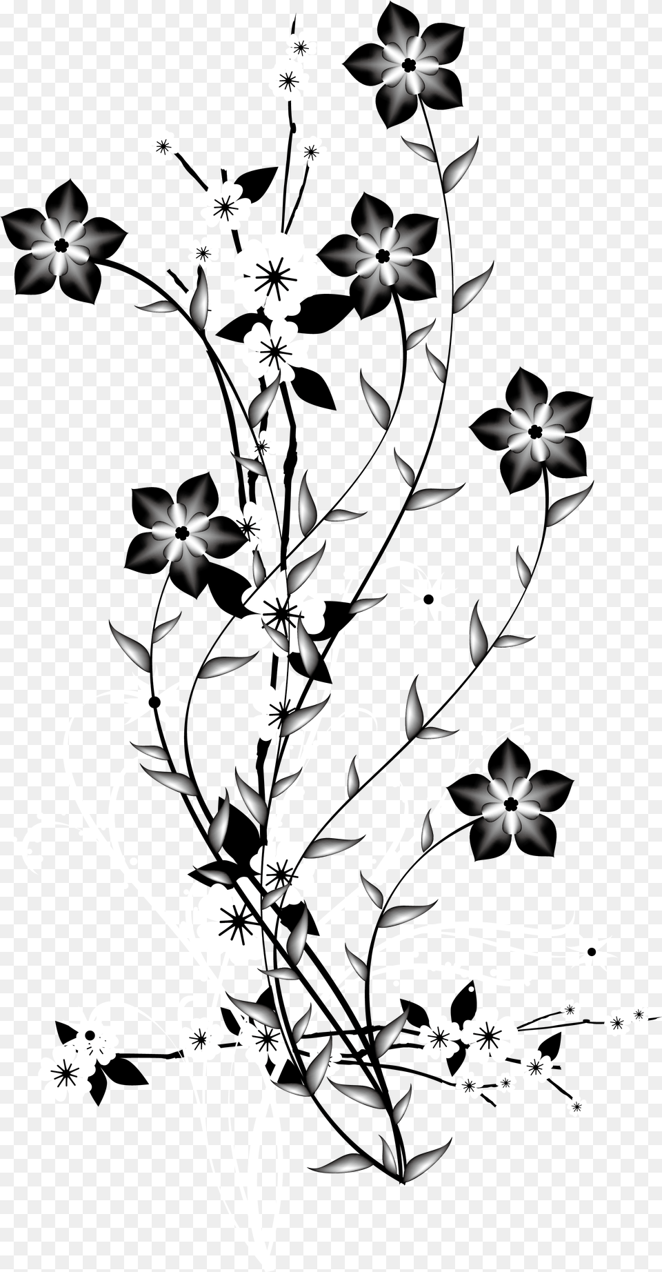 China Japan Flower Euclidean Vector Transparent Background Black And White Flower, Art, Floral Design, Graphics, Pattern Png Image