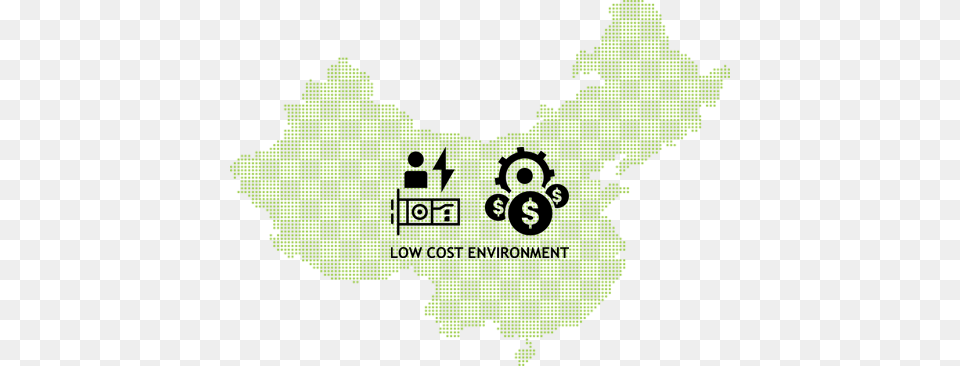 China Map Green With Icon Icon, Logo, Symbol Png