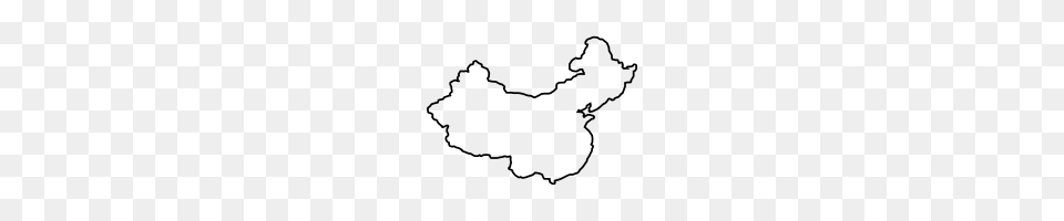 China Map Icons Noun Project, Gray Free Png Download