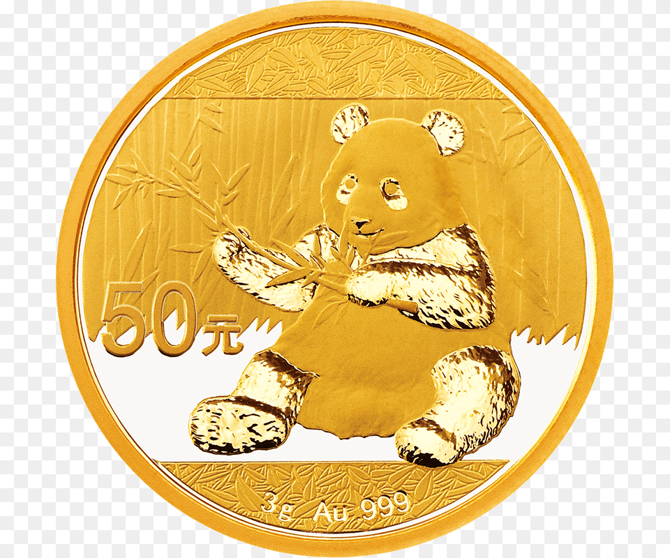 China Panda 3g Gold Coin, Animal, Bear, Mammal, Money Free Transparent Png