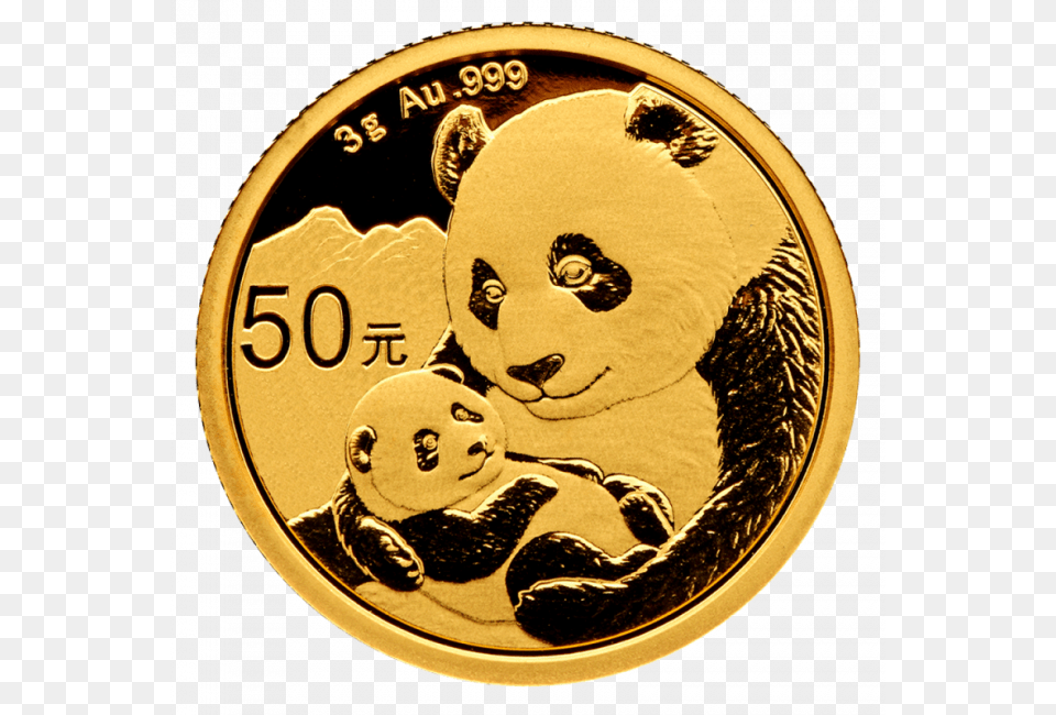 China Panda Gold Coin Gold Panda 3 Gram, Baby, Money, Person, Face Free Png