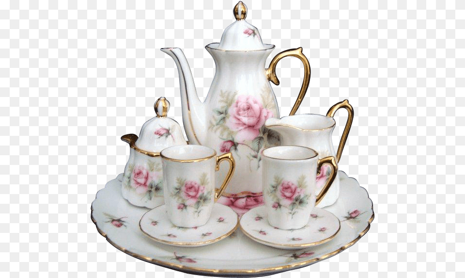 China Tea Set Tea Set Transparent Background, Porcelain, Art, Cup, Saucer Png